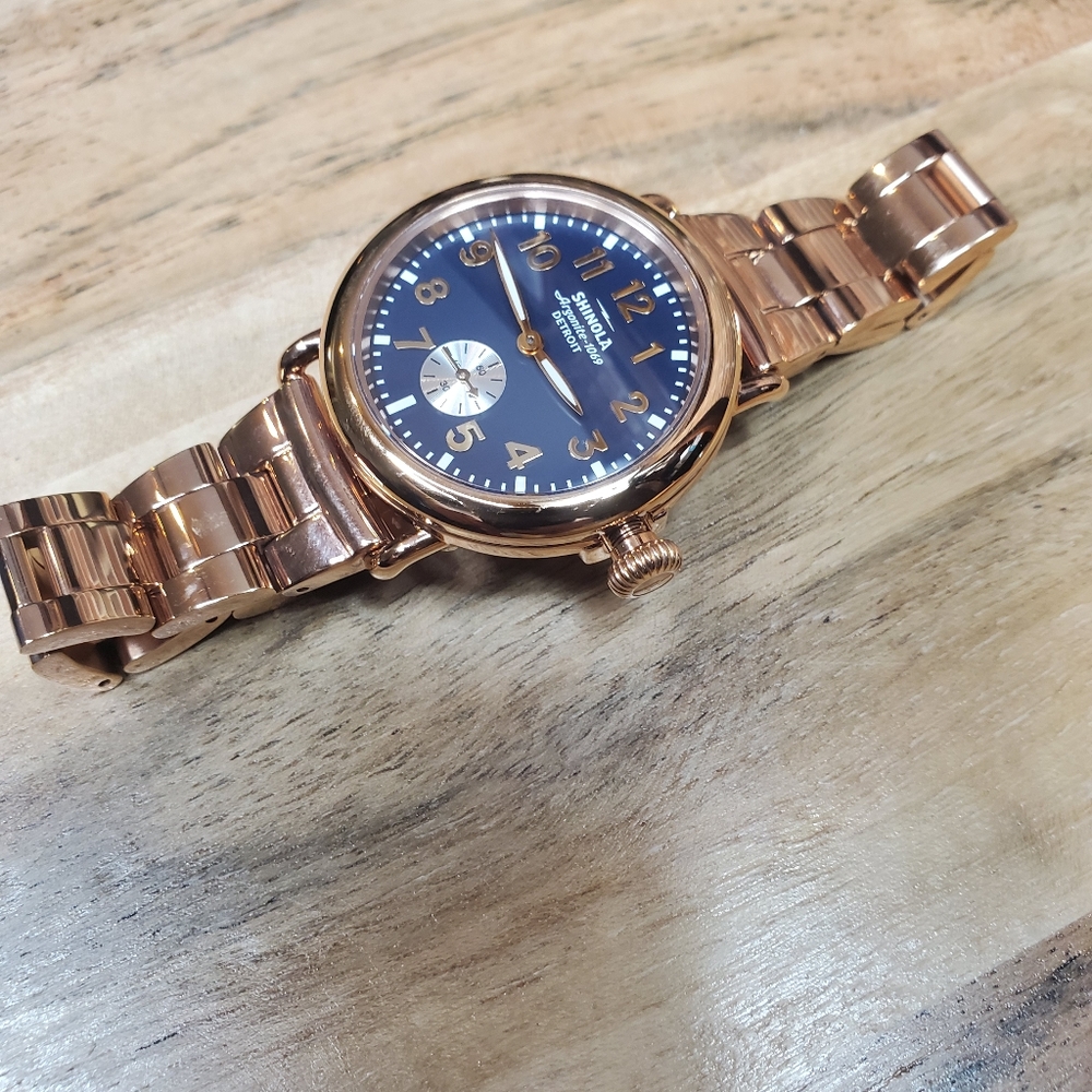 Shinola 36mm Runwell Rose Gold
